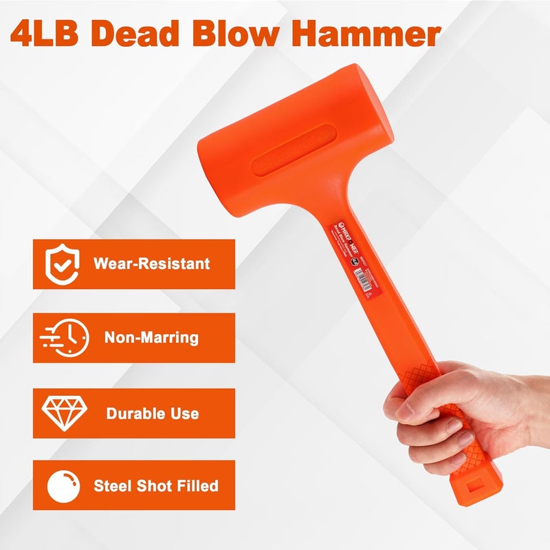 Max Power مطرقة ديد بلو، مطرقة ديد بلو 4 رطل مع مقبض مزخرف - Image 5